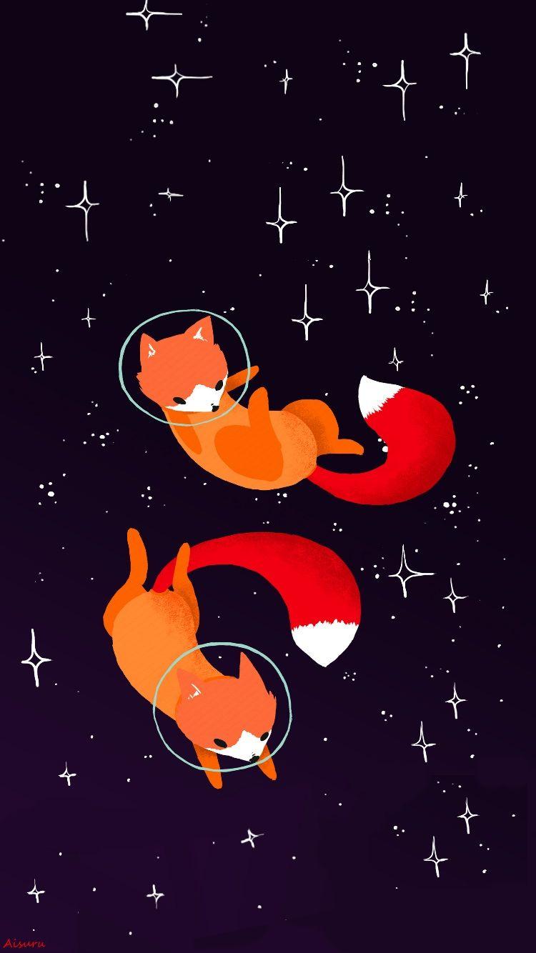 Cute Fox Drawing wallpaper.jpg