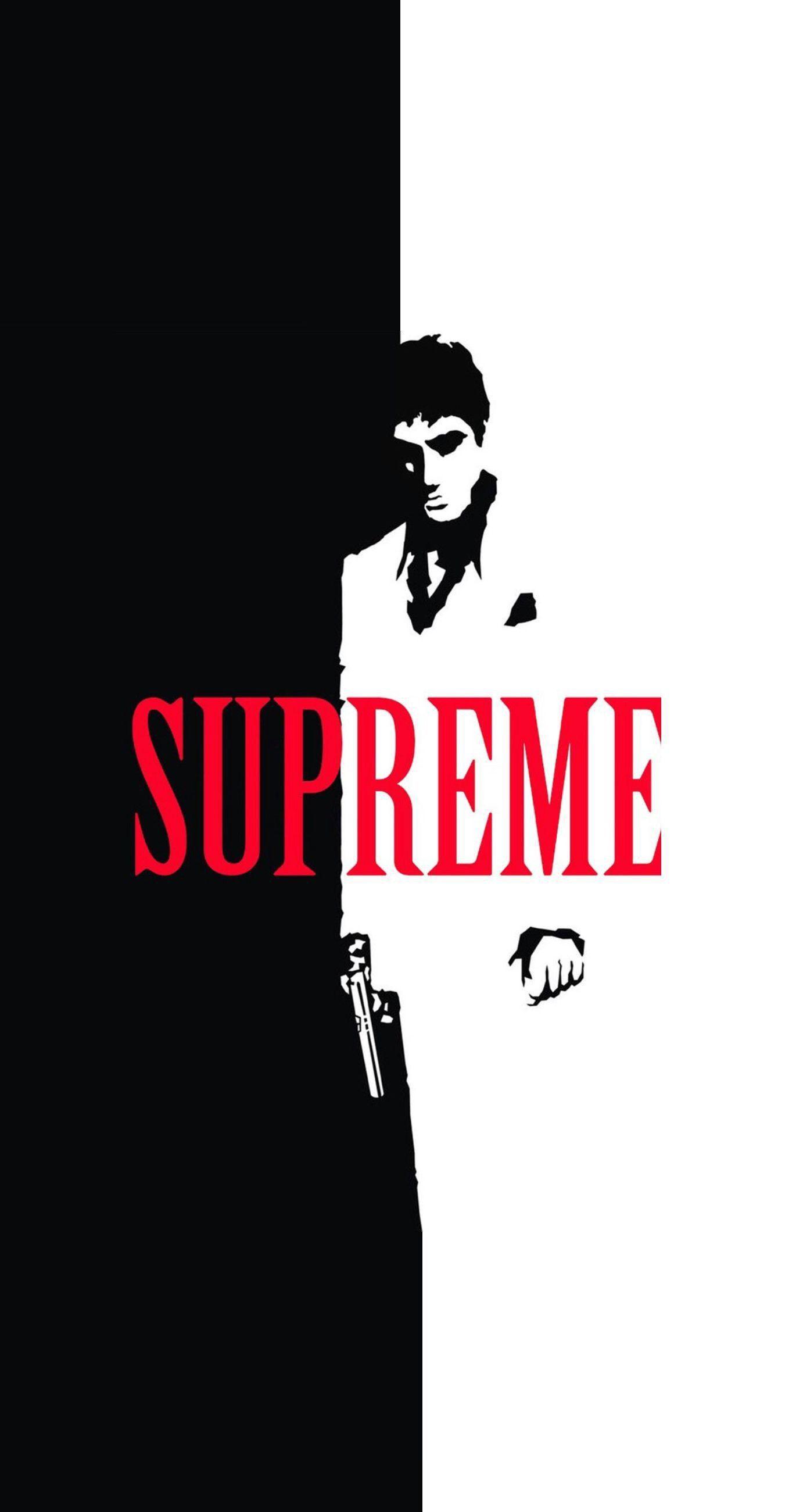 Scarface x Supreme Split IPhone Wallpaper.jpg